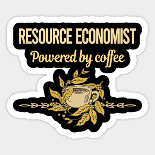 Powered By Coffee Resource Economist Sticker